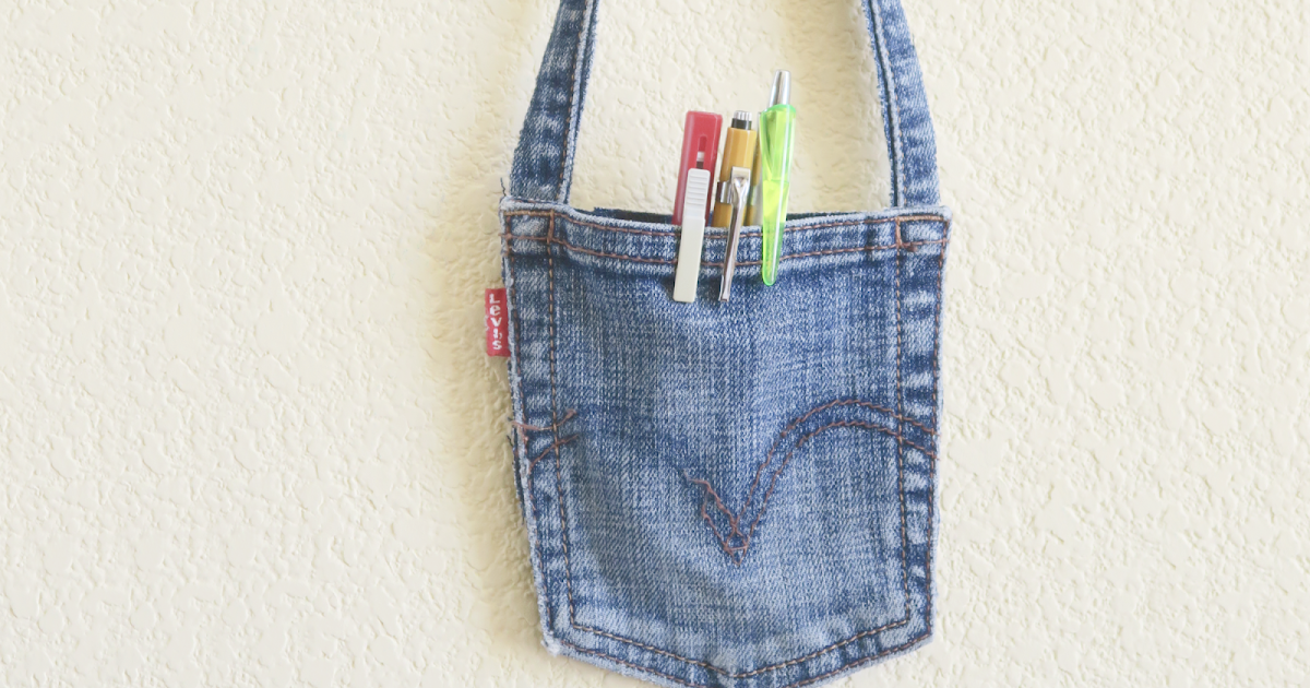 Cindy deRosier My Creative Life NoSew Jeans Pocket Pencil Holder