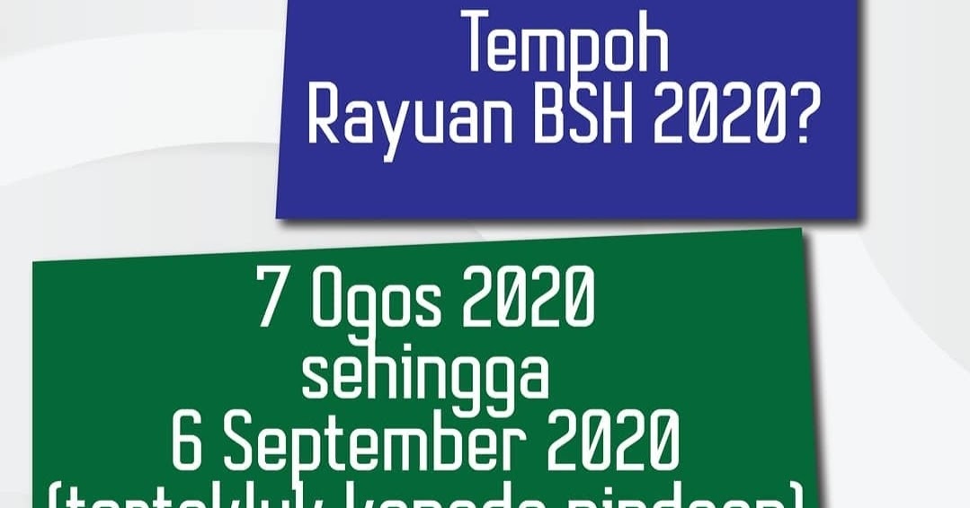 Cara Buat Rayuan BSH 2020