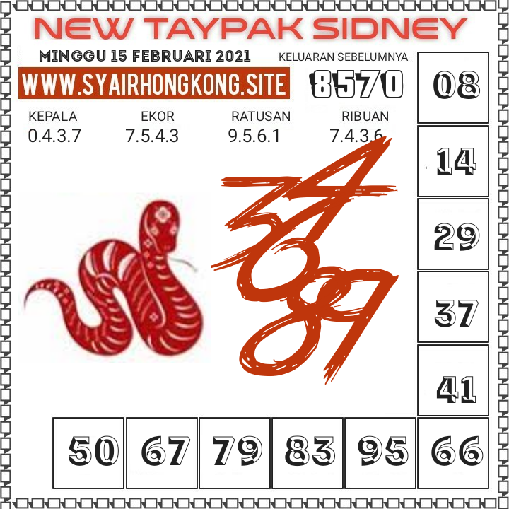 Kode Syair Kalong Sydney Senin 15 Februari 2021 Kode Kalong