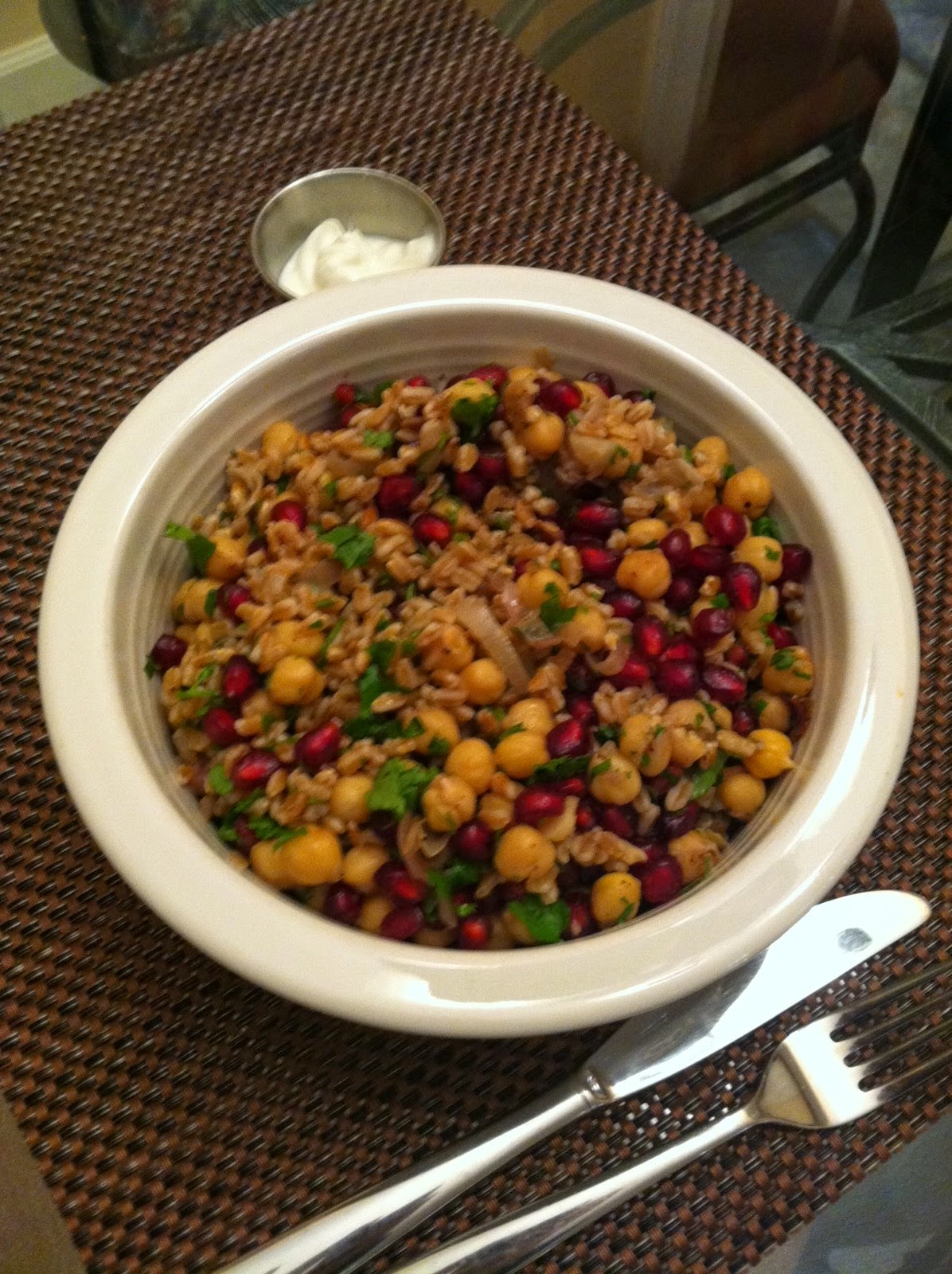 14 Foodies: Healthy Thanksgiving Side Dish - Farro with Caramelized ...