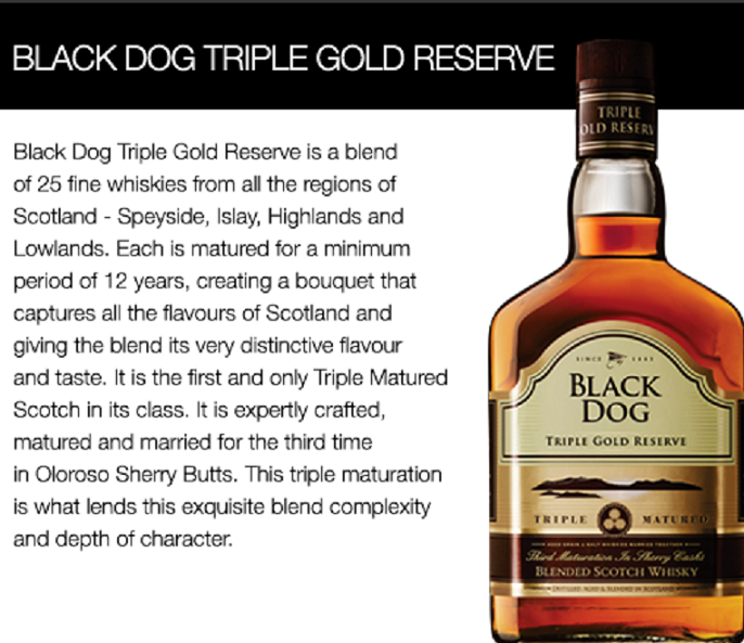 Black Dog A Real Indian Scotch Whisky