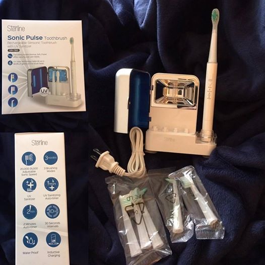 MarksvilleandMe Sterline Sonic Pulse Electric Rechargeable Toothbrush