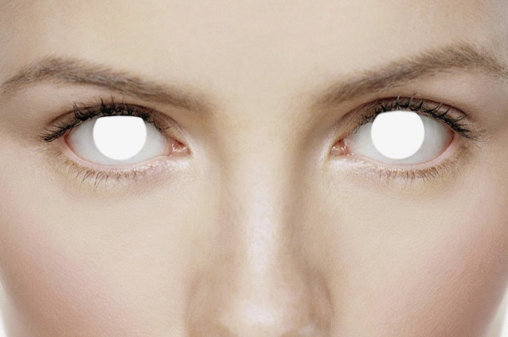 Beautifying Your Eyes: Crazy Halloween Contact Lens - Blind White QN092