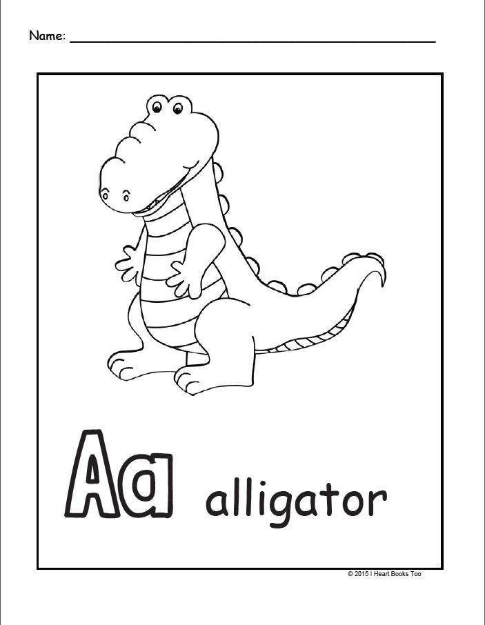 I heart books too...: Alphabet Coloring pages