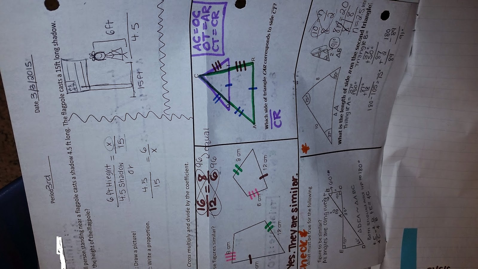 Learning with Experience: Cornell Notes with Similar Figures