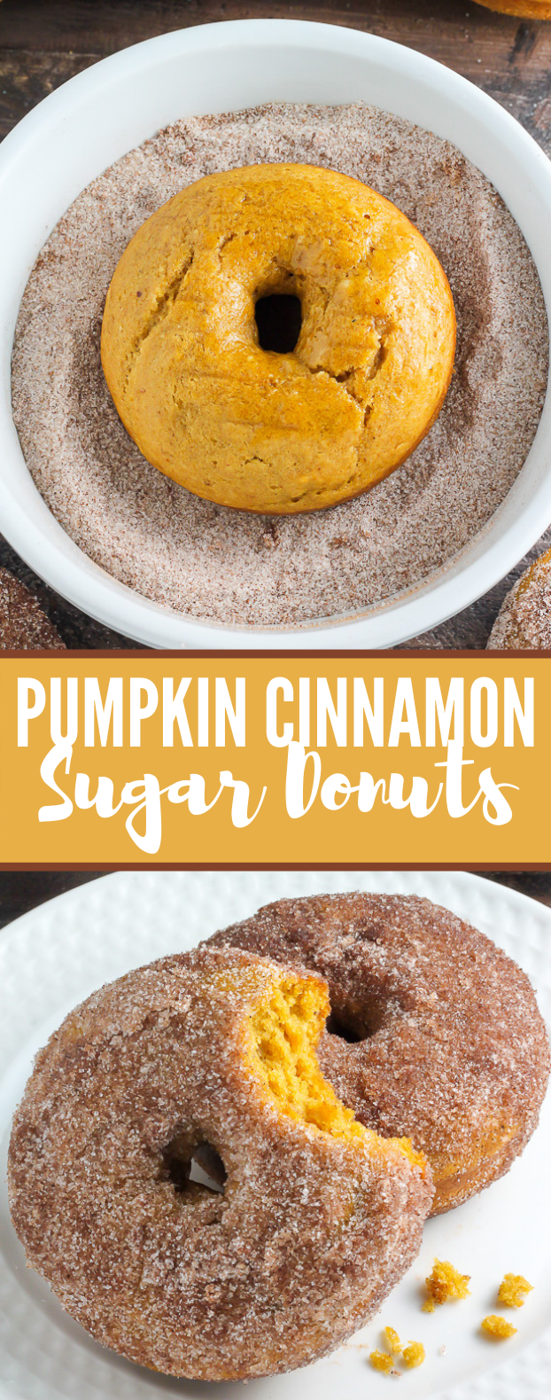 Pumpkin Cinnamon Sugar Donuts (Includes vegan version) #desserts #sweets #donuts #vegan #cake