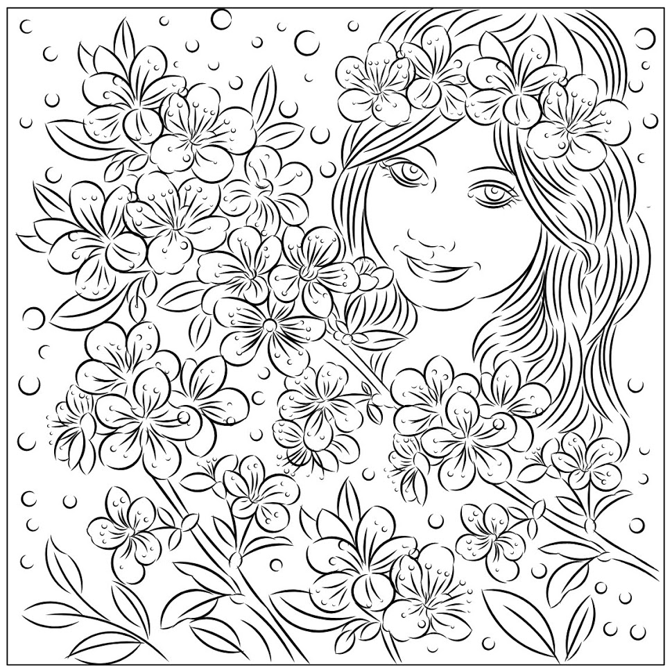 Nicole's Free Coloring Pages: FAIRY SPRING * COLORING PAGE