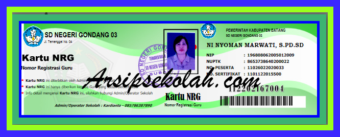 Aplikasi Cetak Kartu NRG Versi Terbaru 2017/2018