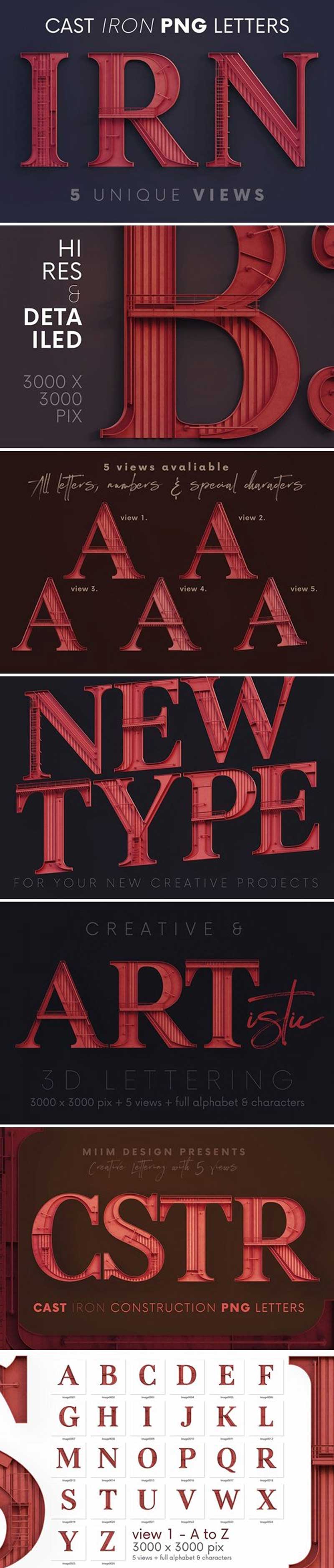 Cast Iron Construction - 3D Lettering 2 c bsfhgbg