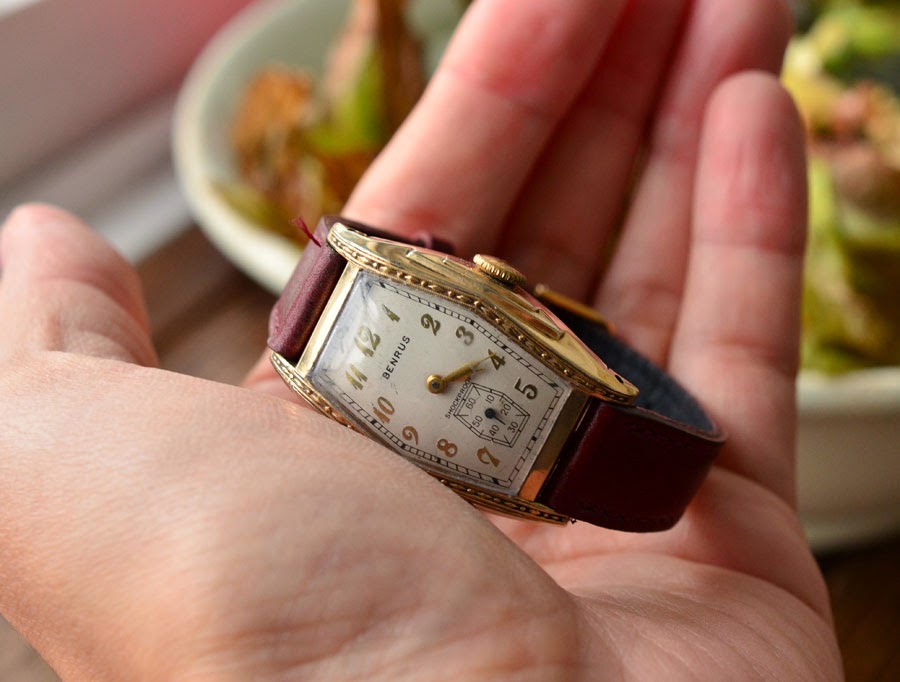 1930年 アンティーク BENRUS(ベンラス) 機械式手巻き腕時計 10K GFアールデコアンティーク時計 | RIP CORD