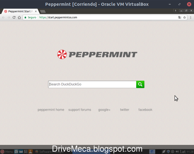 Navegando en Peppermint