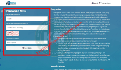 Cara Cek dan Cari Data NISN Siswa Terbaru memiliki perbedaan dengan tata cara penelusuran sebel Cara Cek dan Cari Data NISN Siswa Terbaru