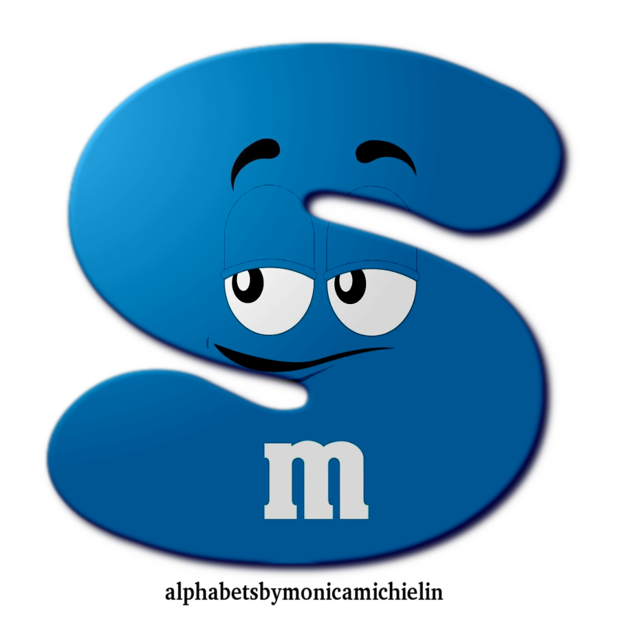 M. Michielin Alphabets: 4 - BLUE M&M CHOCOLATE ALPHABET PNG, #m&m, #kid,  #love, #Jesuslovesyou