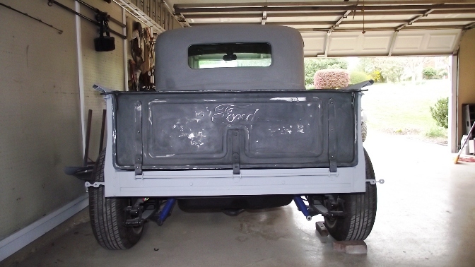 1935 Ford Pickup: Bed in Primer