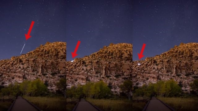 Strange streak of light apparently releases bright object over Red Springs Streak-of-light-bright-object-red-springs