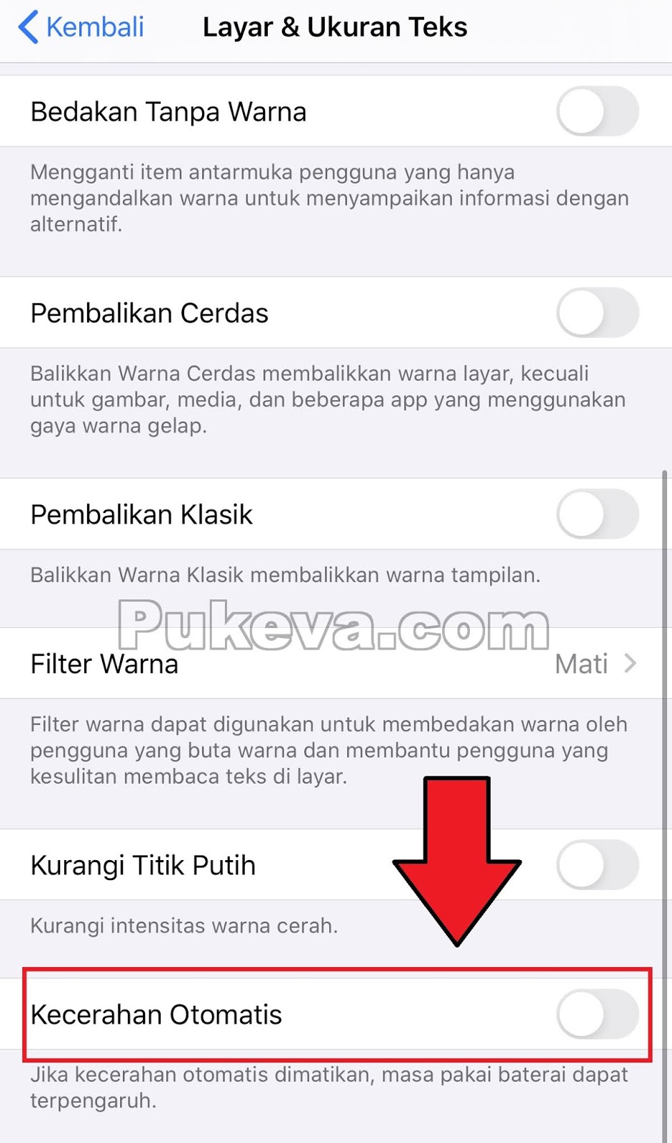 Cara Mengatur Auto Brightness Kecerahan Otomatis Di Iphone Ios 13 Pukeva