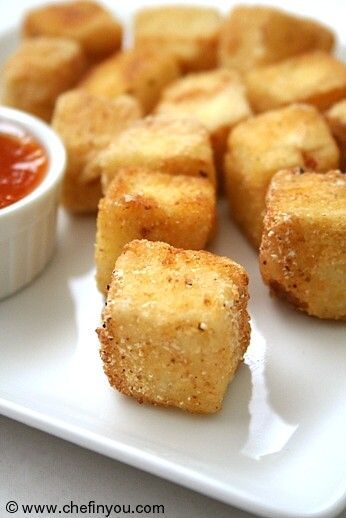 Crispy Tofu : Kind of similar to the texture of McDonald's chicken nuggets. This was a definite WIN for our family! Everyone had seconds...