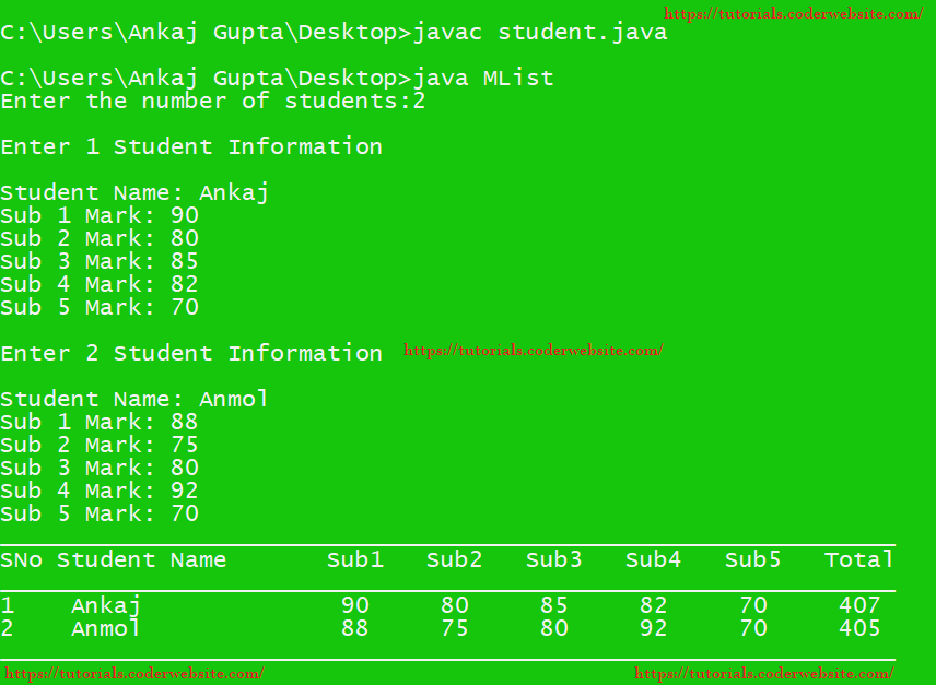 java programming assignments for students
