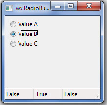 wxpython widgets wx.RadioButton | Tutorial101