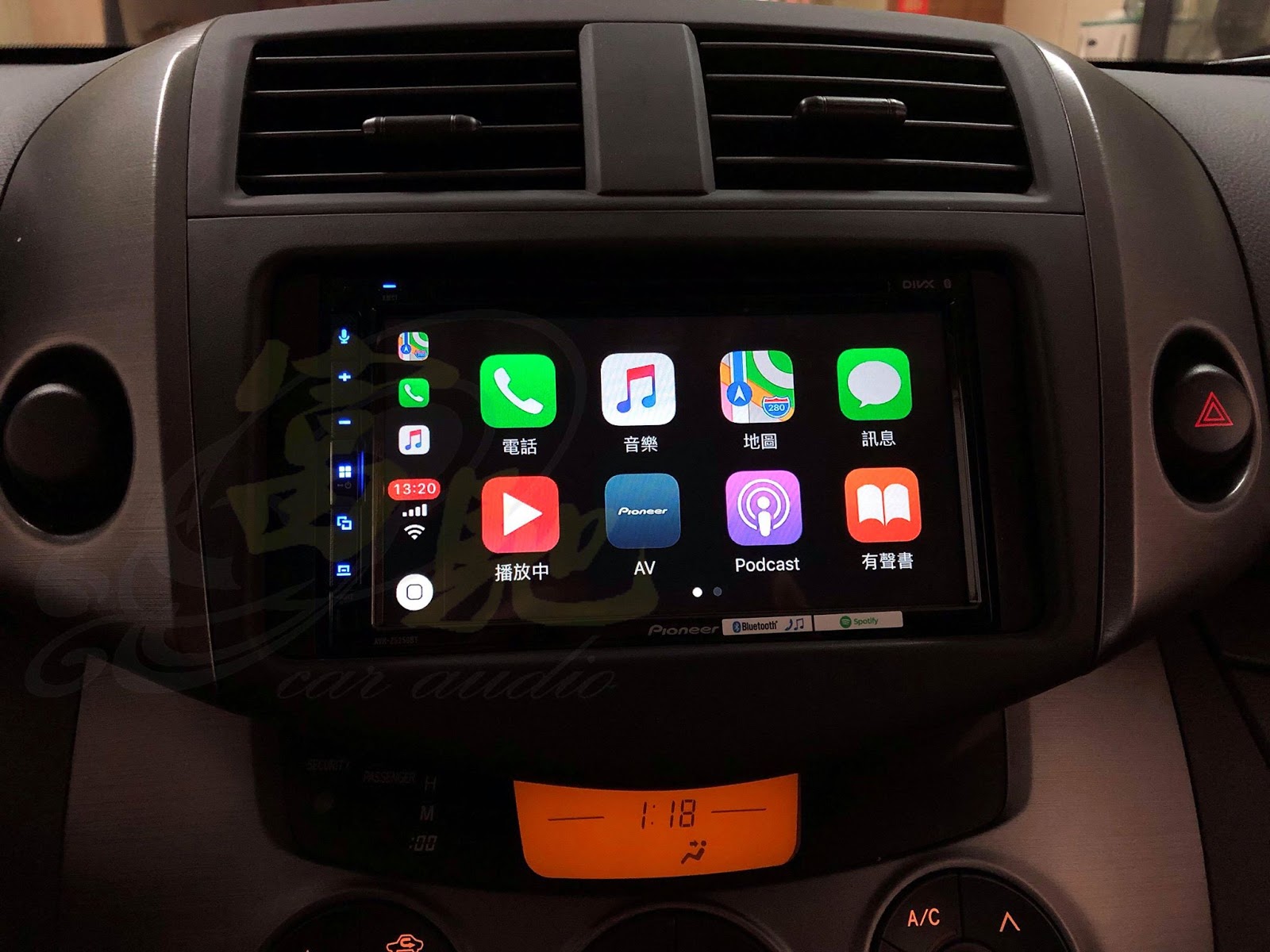 富馳汽車音響 富馳汽車音響toyota Rav4 3代改裝先鋒avh Z5250bt Carplay Android Auto Dvd 車用音響主機
