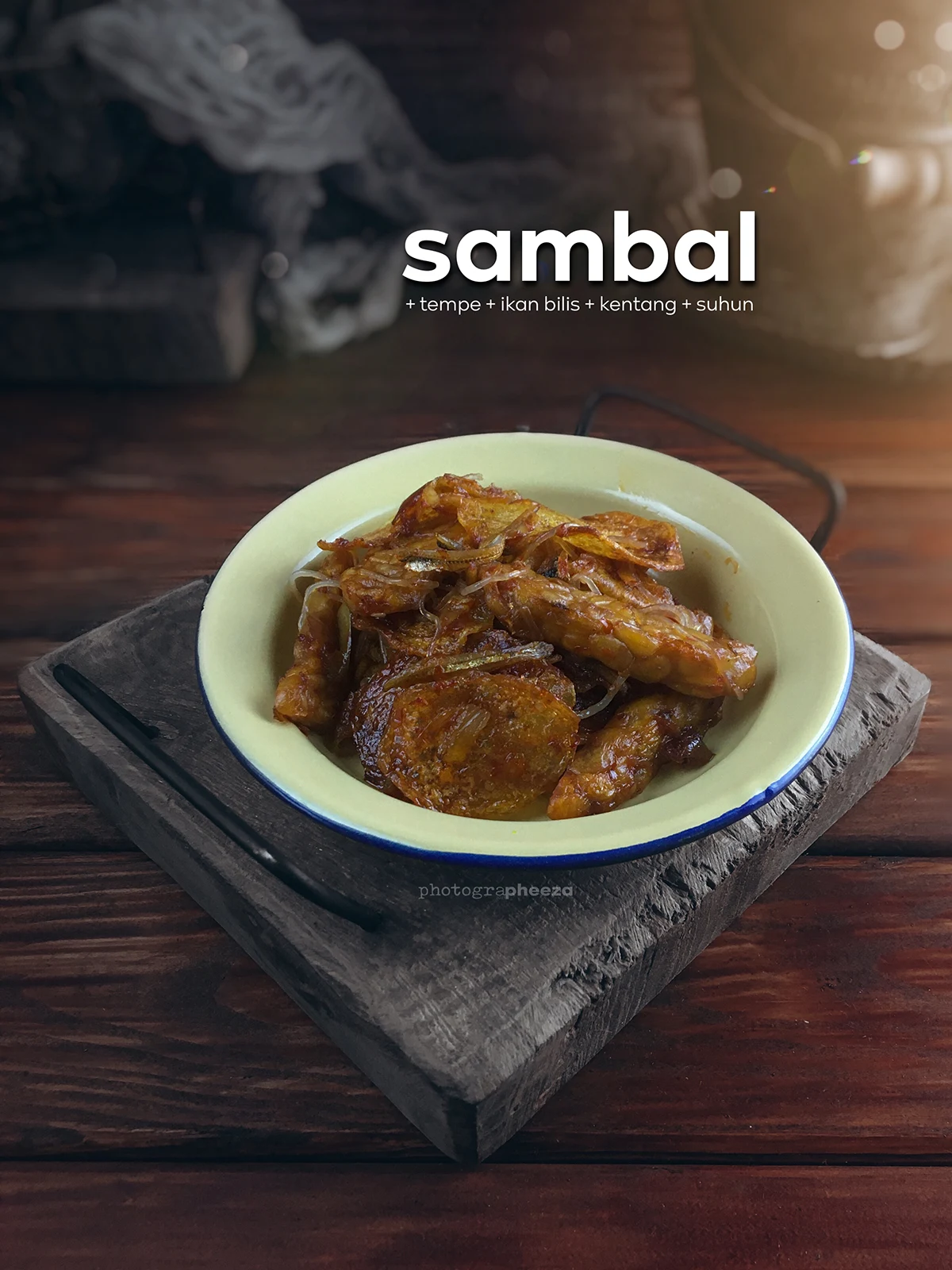 Sambal Tempe Ikan Bilis Campur Kentang dan Suhun