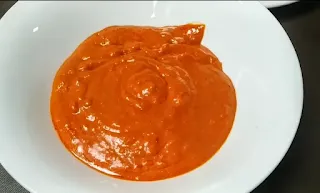 Red color tandoori masala paste for Rozali kebab