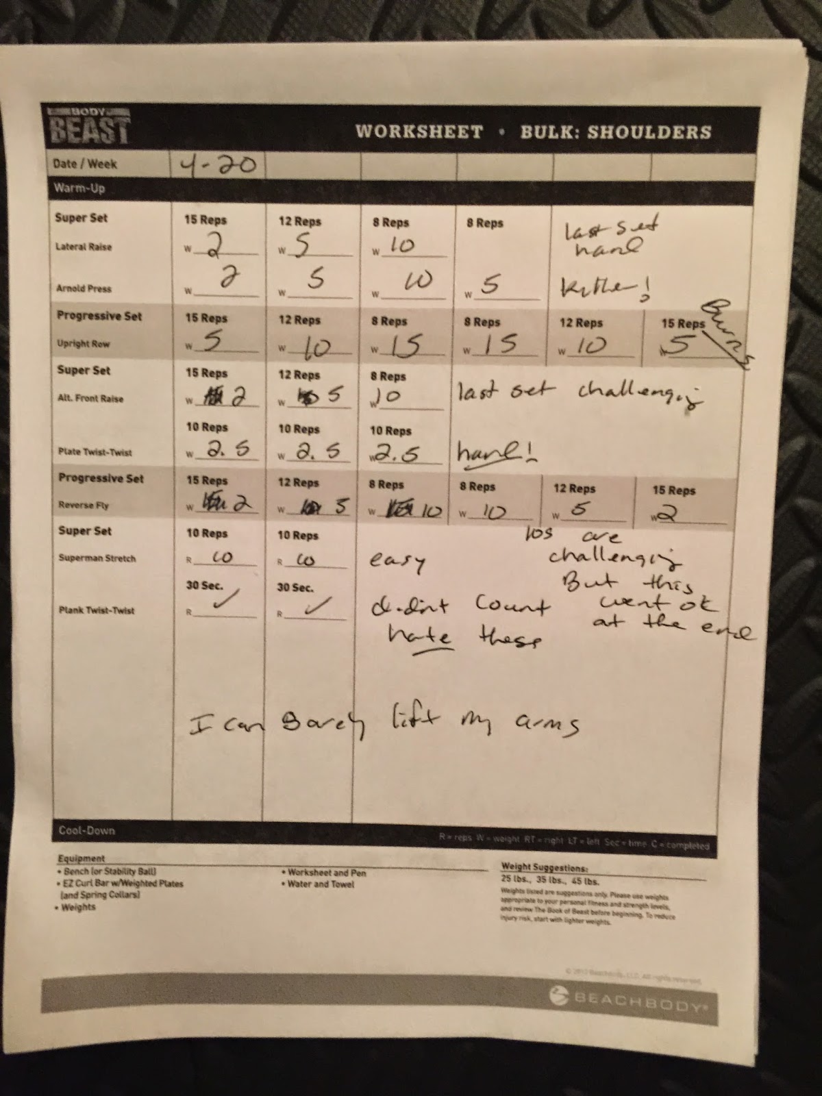 Trapped in a Fat Chick: Beachbody Body Beast Day 48: Bulk Shoulders