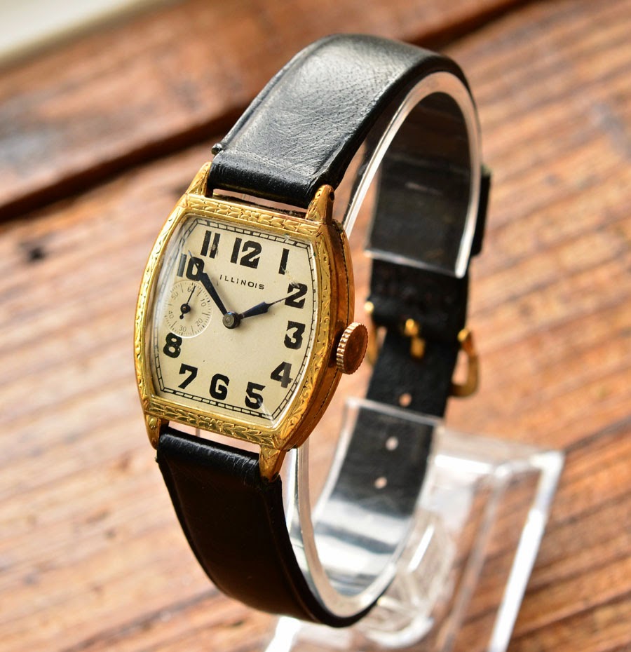 1920sアンティーク ILLINOIS (イリノイ) 14金GF アールヌーボー 機械式手巻き腕時計アンティーク時計 | RIP CORD