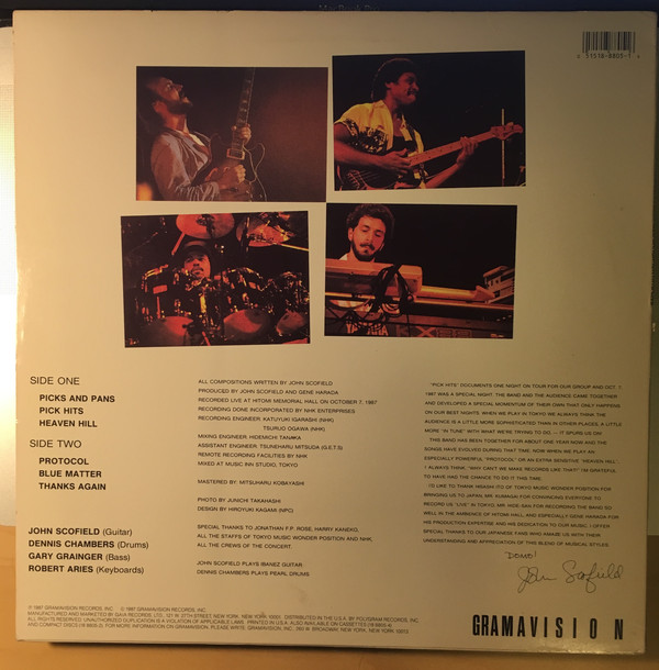 Johnkatsmc5 The John Scofield Band Pick Hits Live 1987 Us Jazz Rock Fusion 100 Greatest Fusion Albums johnkatsmc5