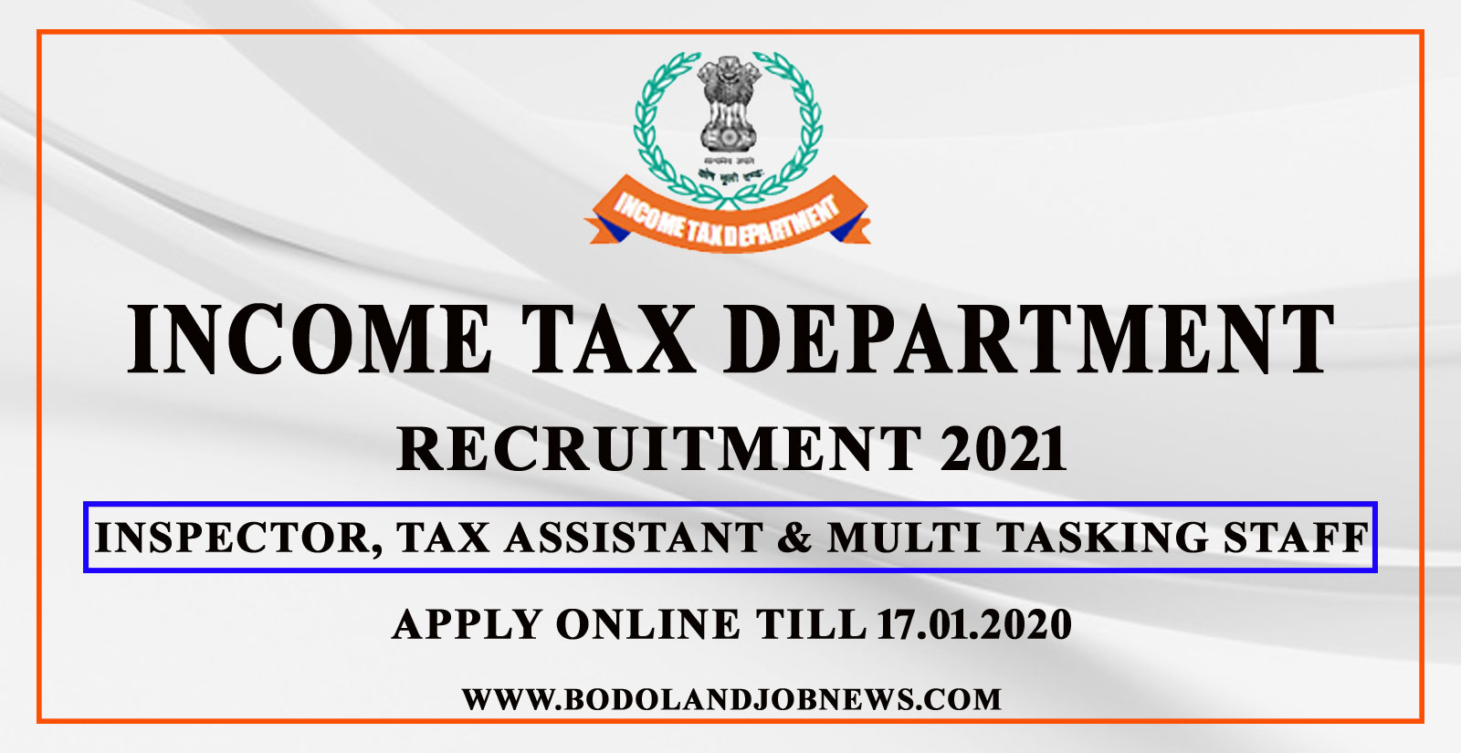 TAX DEPARTMENT RECRUITMENT 2021 APPLY ONLINE FOR 38 POSTS OF