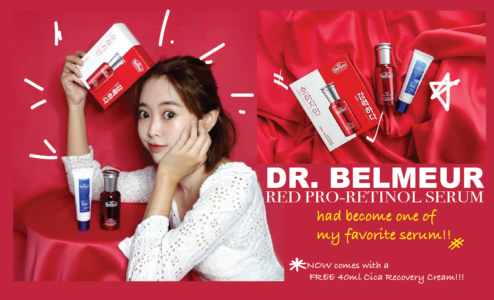Now with Dr. Belmeur Red ProRetinol Serum Set (FREE Dr.Belmeur Cica