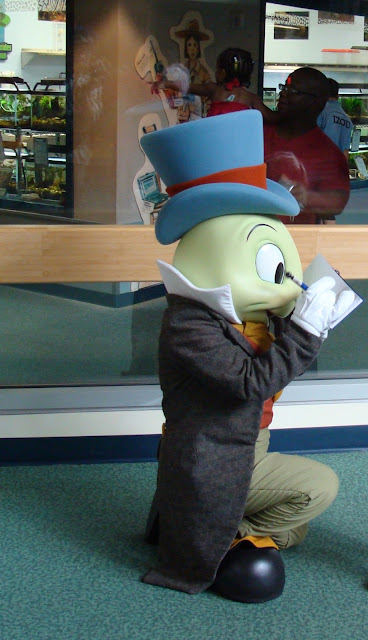 Jiminy Cricket Signing Autographs in Disney's Animal Kingdom Walt Disney World