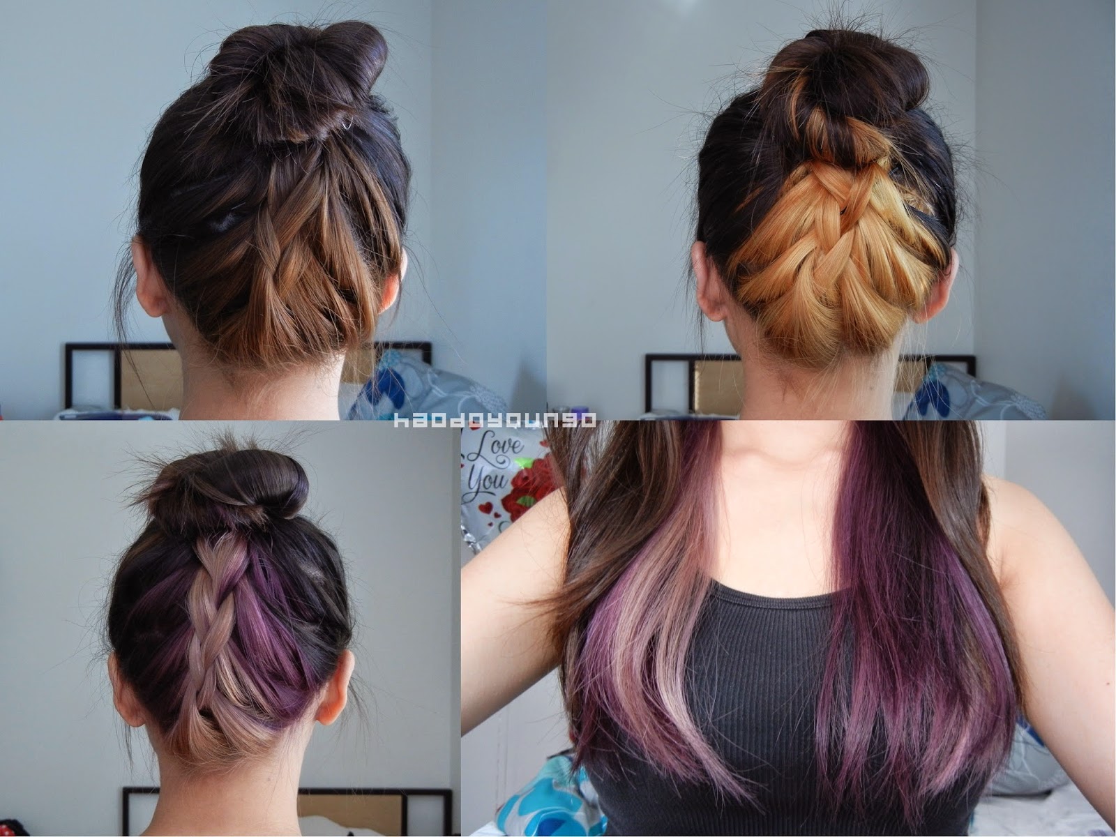 Bottom Half Purple Hair
