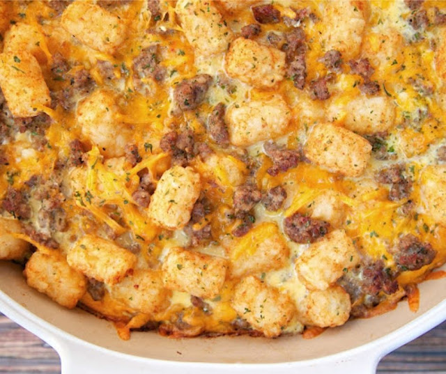 Tater Tot Sausage Breakfast Casserole Tater Tot Sausage Breakfast Casserole