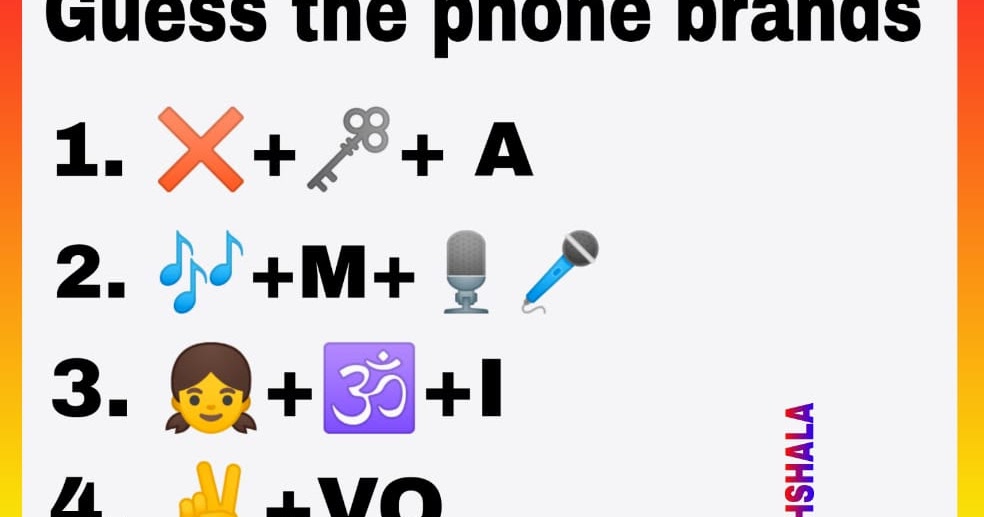 whatsapp emoticons puzzle guess the phone brand names phone brands