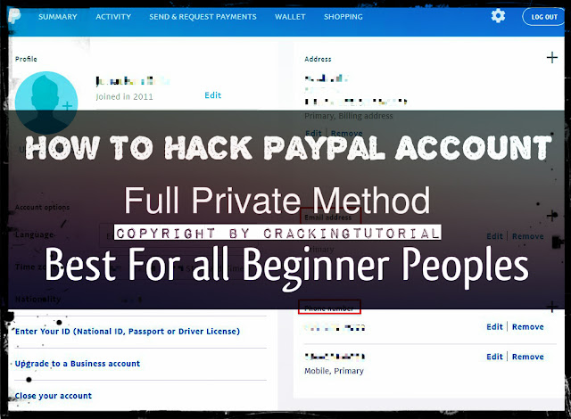 How To Hack Someone Paypal Accounts With Full Access