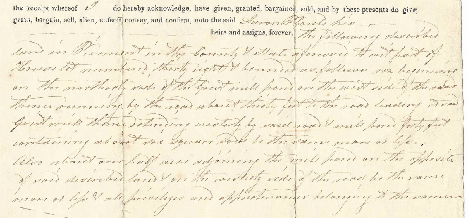 Heirlooms Reunited 1830 Deed Where Aaron Pressey Gould Purchased Land