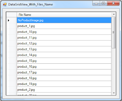 c# fill datagridview with file name's