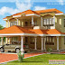 Indian 4 bedroom sloping roof home