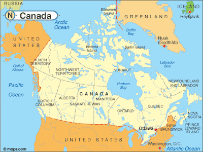Peta Negara Kanada
