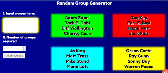 random group assignment generator