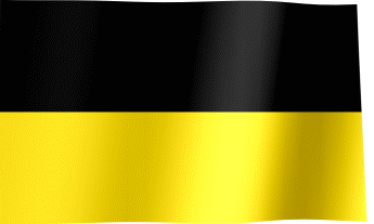 The waving civil flag of Baden-Württemberg (Animated GIF) (Baden-württembergische Flagge)