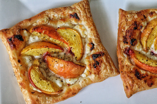 Peach Tarts with Goat Cheese and Honey