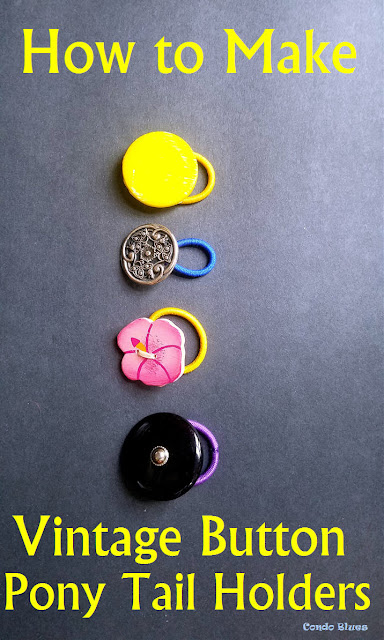 how to make pony tail holders from buttons