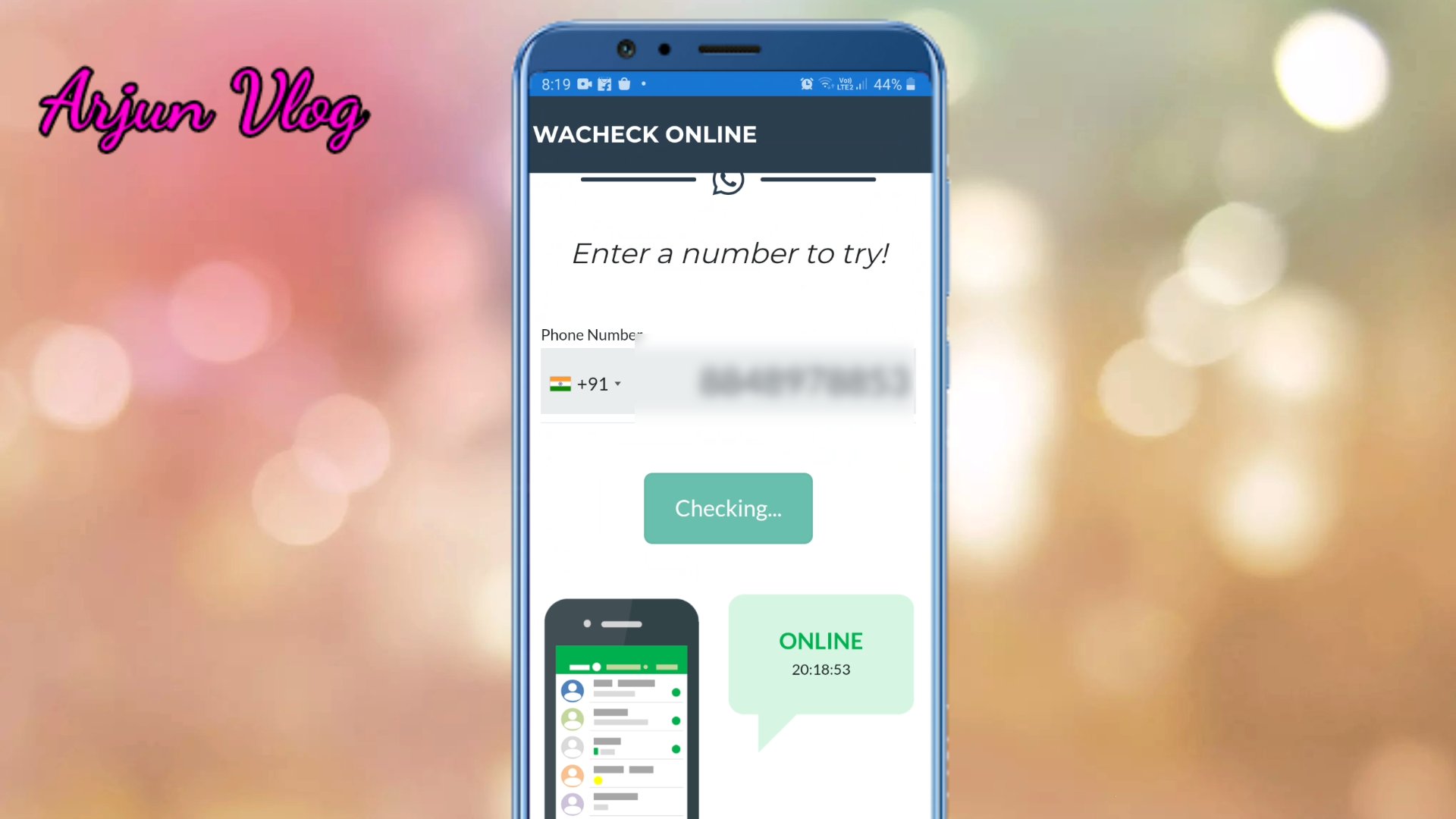 Whatsapp online checker....
