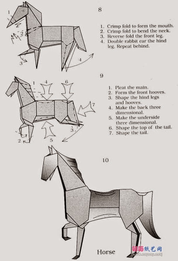 origami horse instructions easy origami instructions for kids crafts