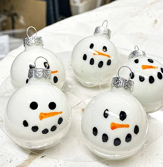 Easy to Make DIY Snowman Ornaments
