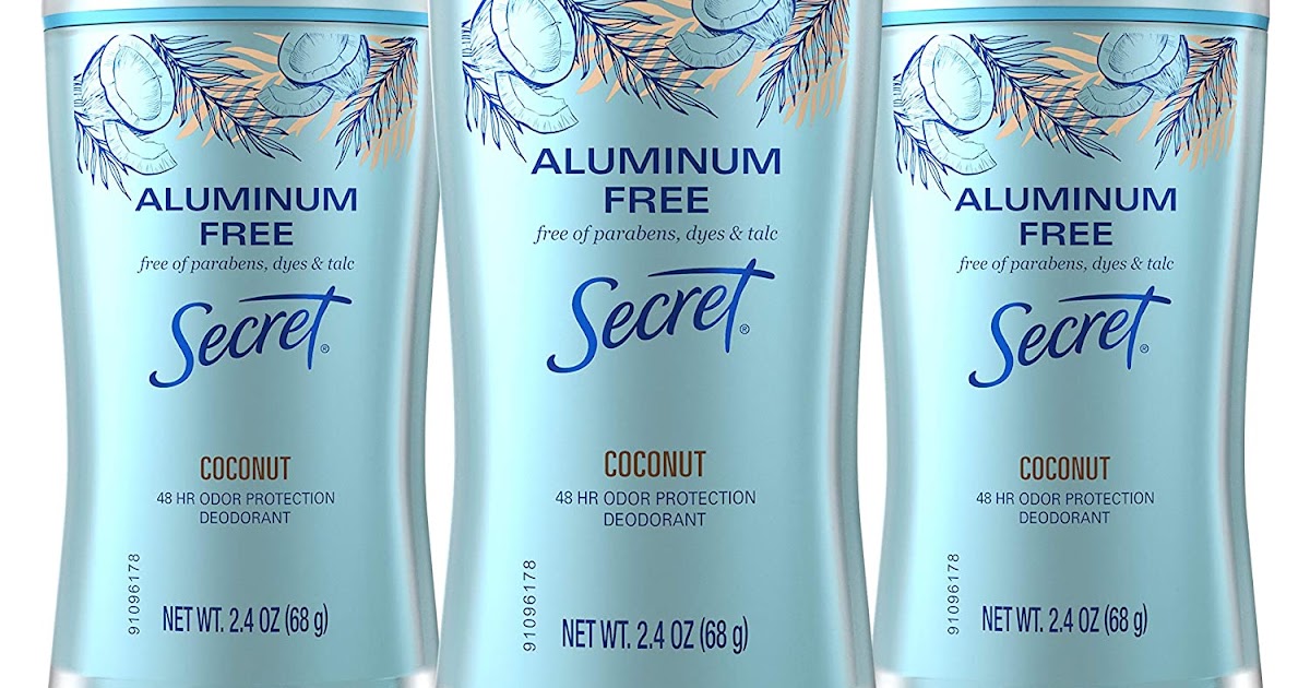 Secret Aluminum Free Deodorant for Women, Coconut Scent, Invisible
