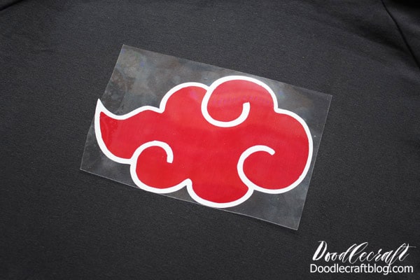 Naruto Akatsuki Robe Cloud Hoodie with Cricut Layered Iron-on Vinyl