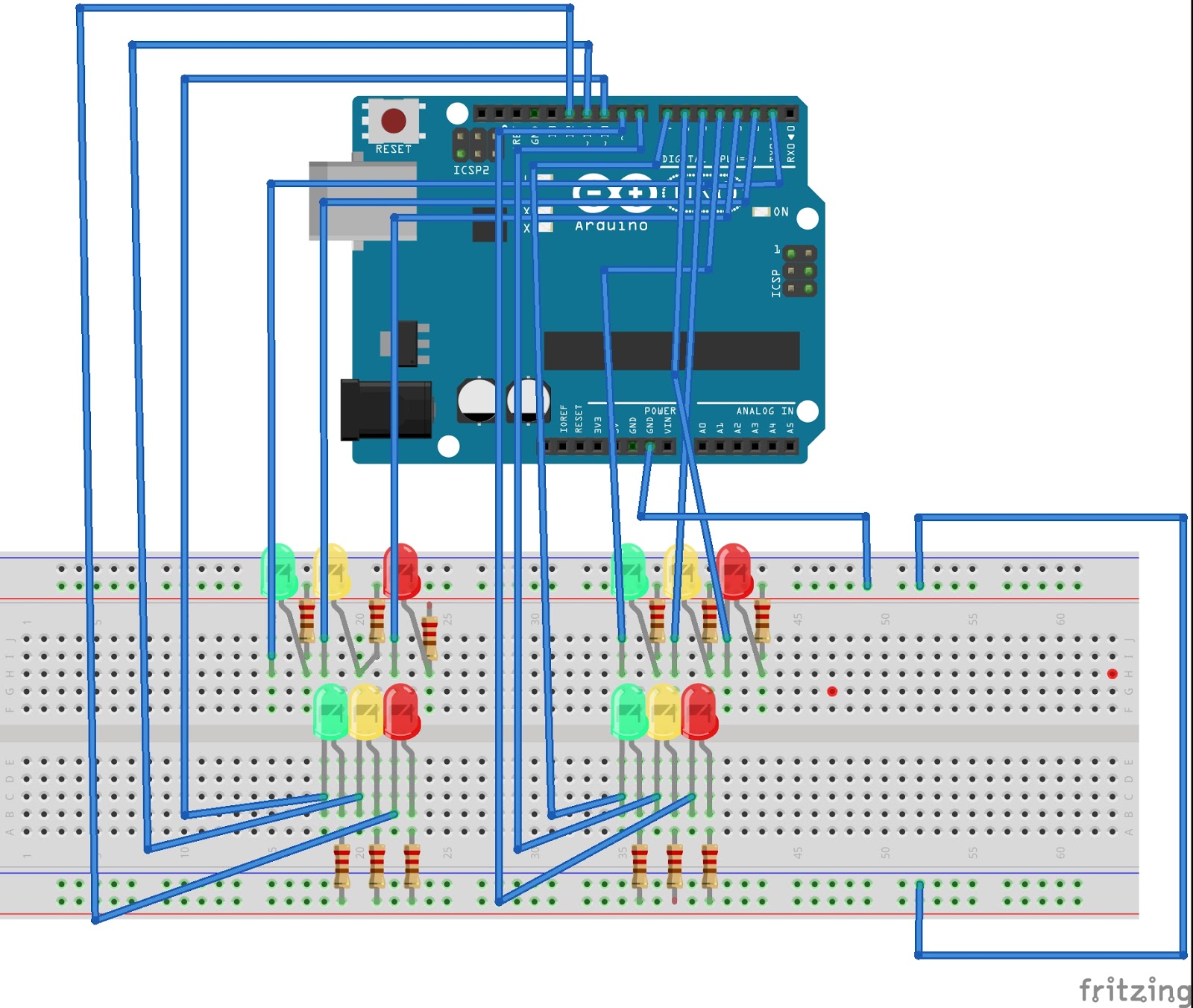 วิชา Microprocessor ชอ.D5 ใบงานที่ 5 สัญญาณไฟจราจร